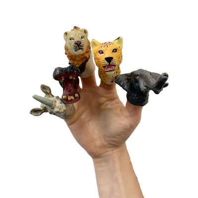 Johnco - Finger Puppet Display - Wild Animals - 50 pieces