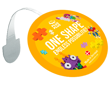 Plus-Plus - Shelf Wobbler - Global Yellow