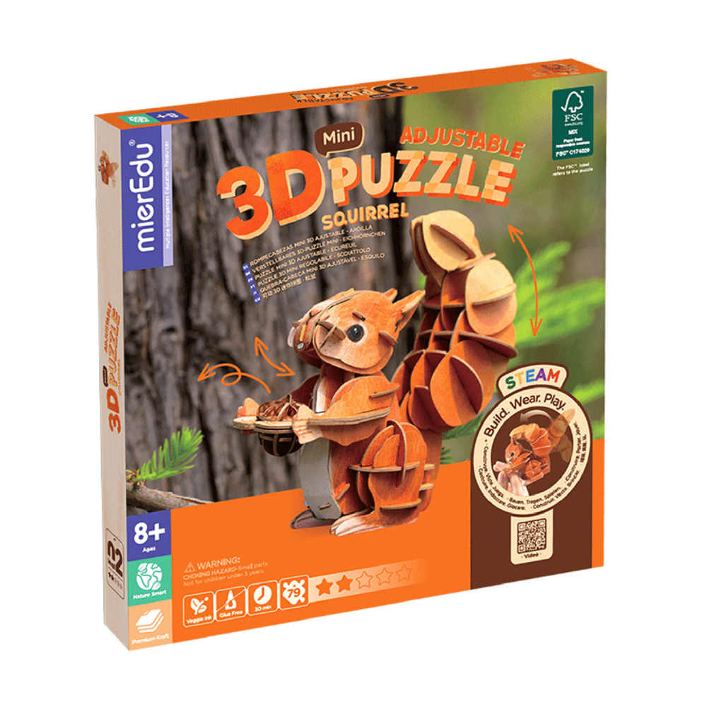 mierEdu - Adjustable 3D Puzzle - Squirrel Mini