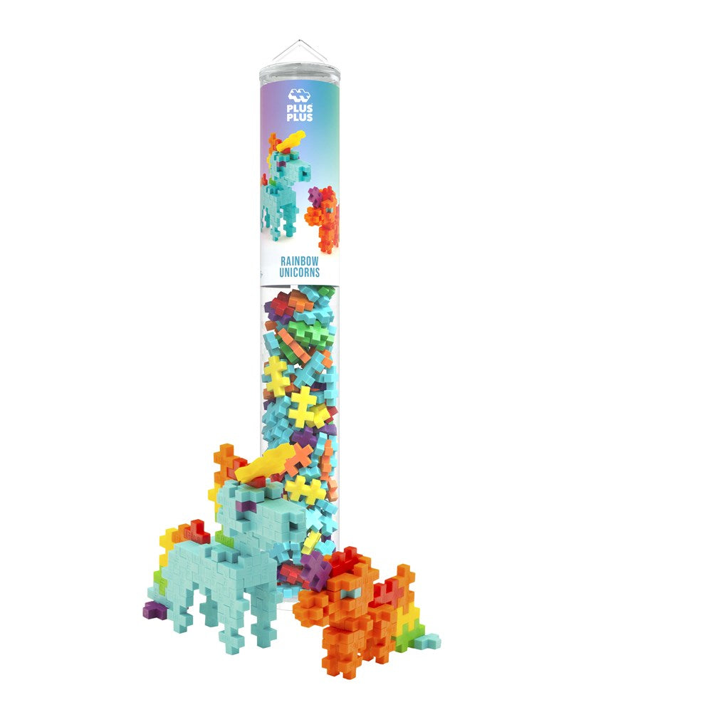 Plus-Plus - Rainbow Unicorns - 100pc Tube