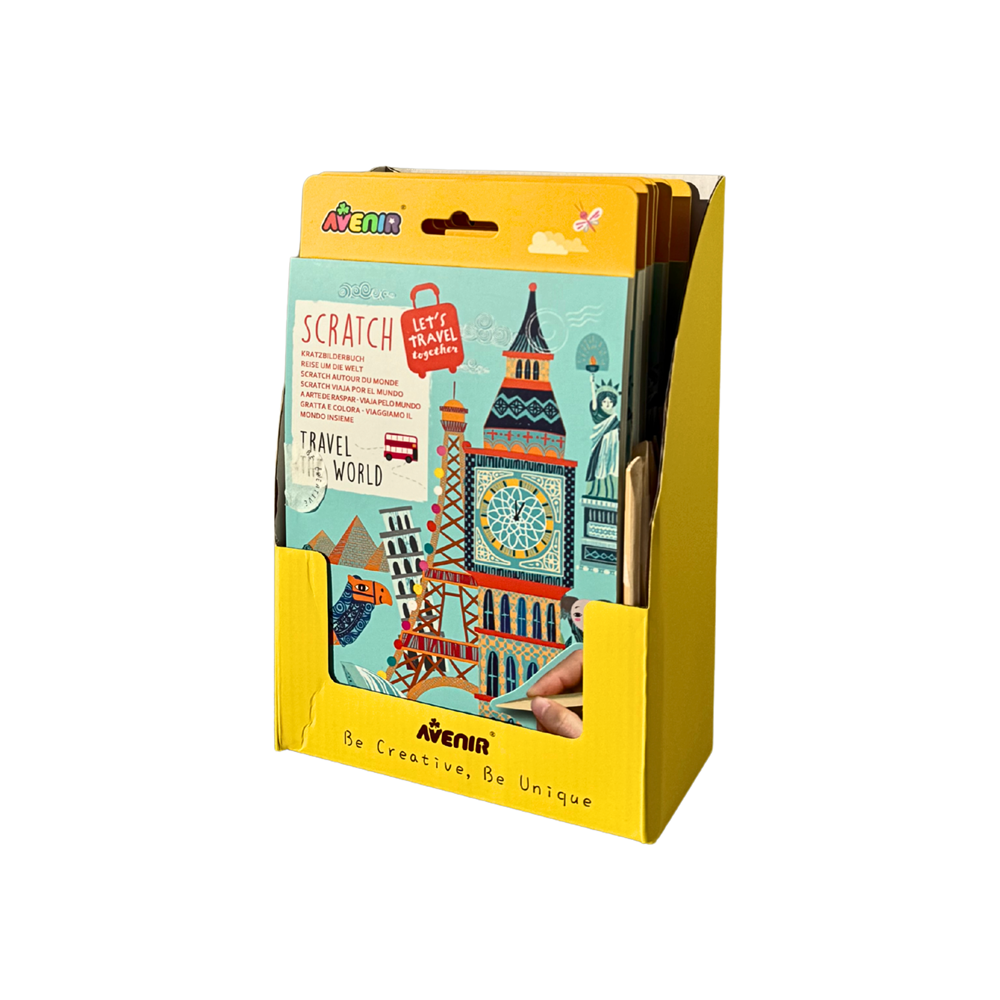 Avenir - A5 Scratch Book - Travel the World - 8 Unit Display