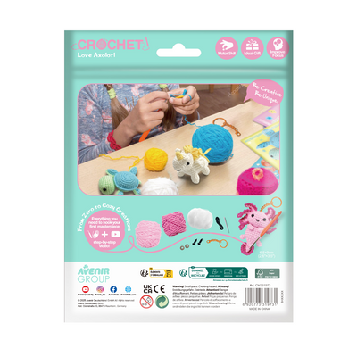 Avenir - Crochet Keychain - Love Axolotl