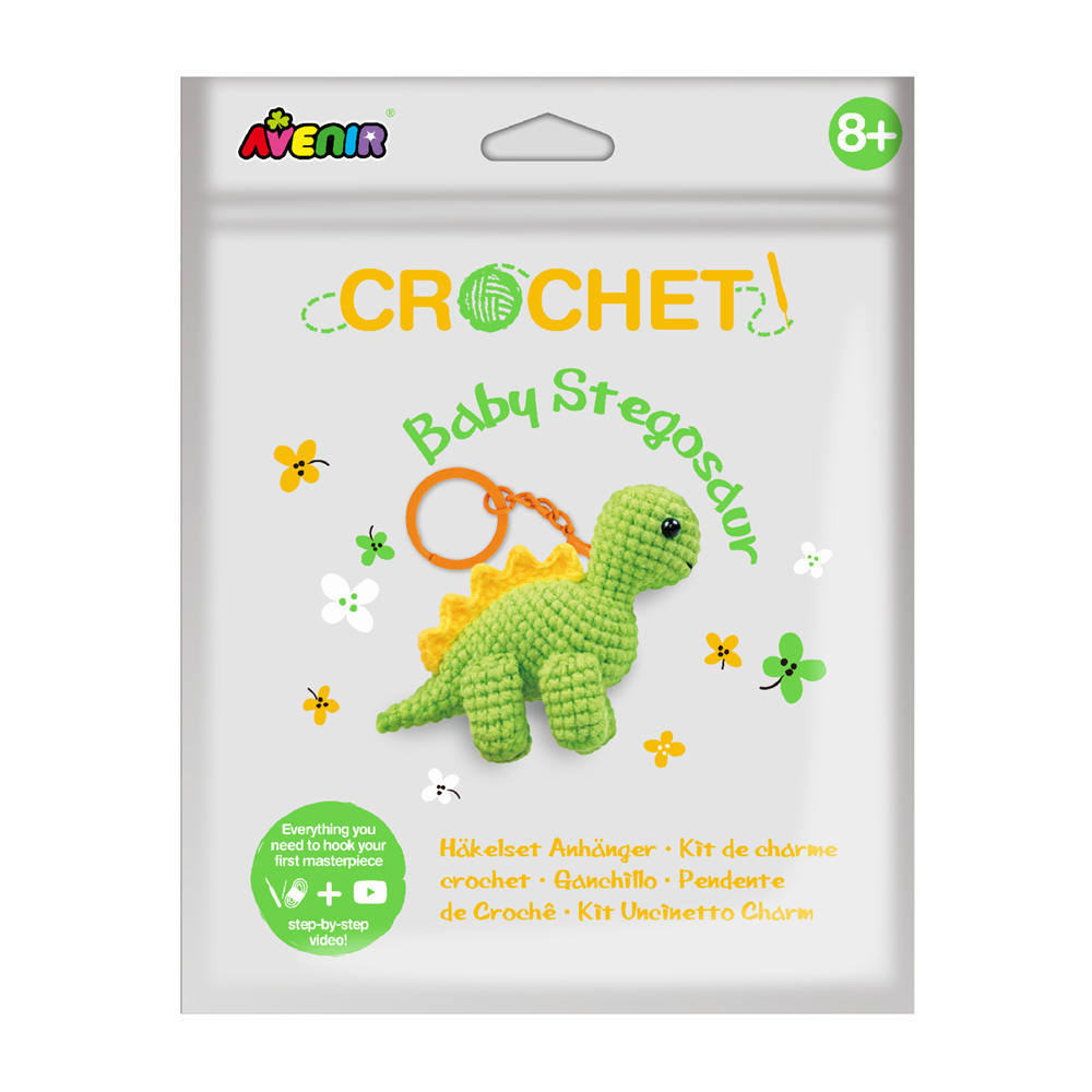 Avenir - Crochet Keychain - Baby Stegosaur