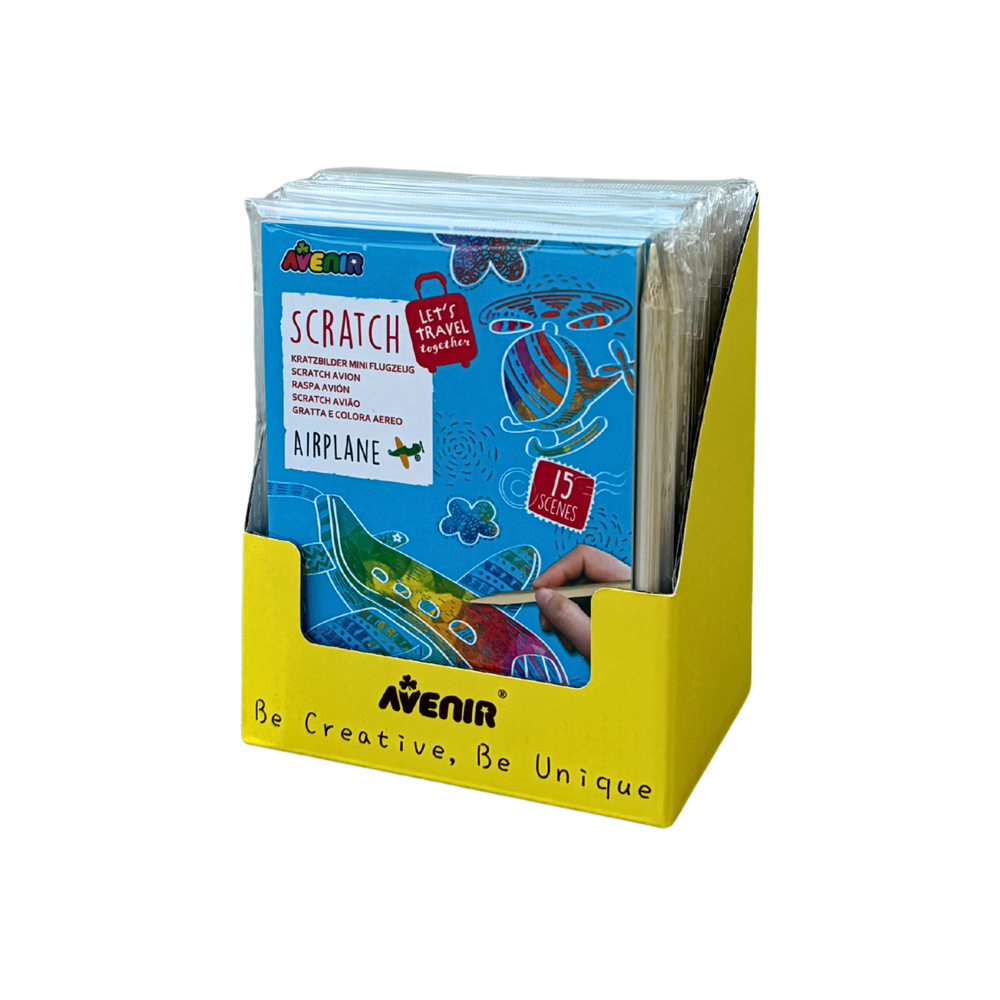 Avenir - Mini Scratch Book - Airplane - 12 Unit Display