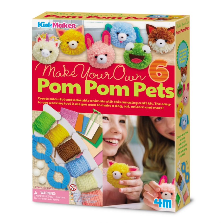4M - KidzMaker - Make Your Own Pom Pom - Johnco