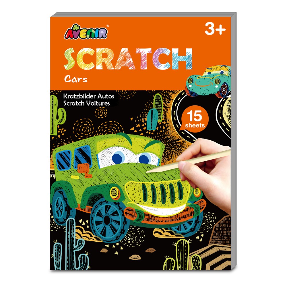 Avenir - Mini Scratch Book - Cars - 12 Unit Display