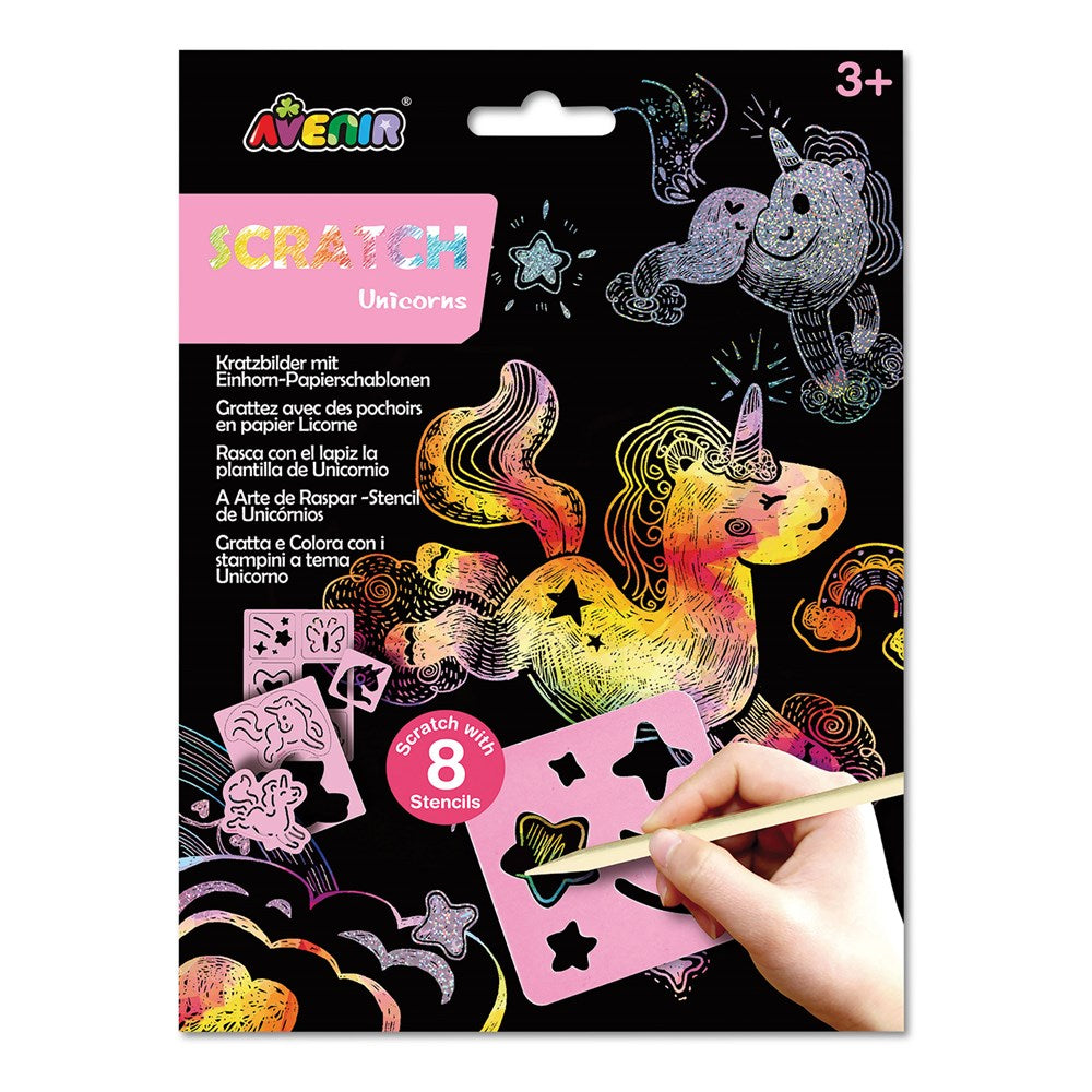 Avenir - Scratch & Stencil - Unicorns - Johnco