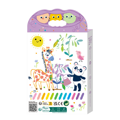 Haku Yoka - Happy Pea Pod Crayons - 12 Pastel Colours
