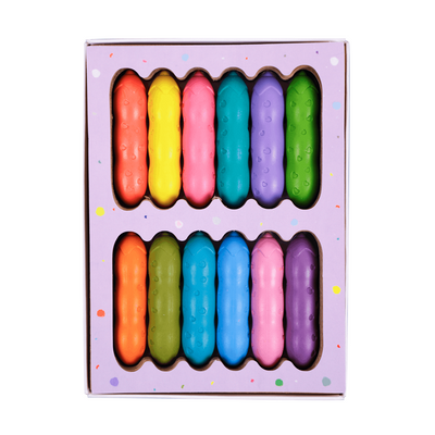 Haku Yoka - Happy Pea Pod Crayons - 12 Pastel Colours