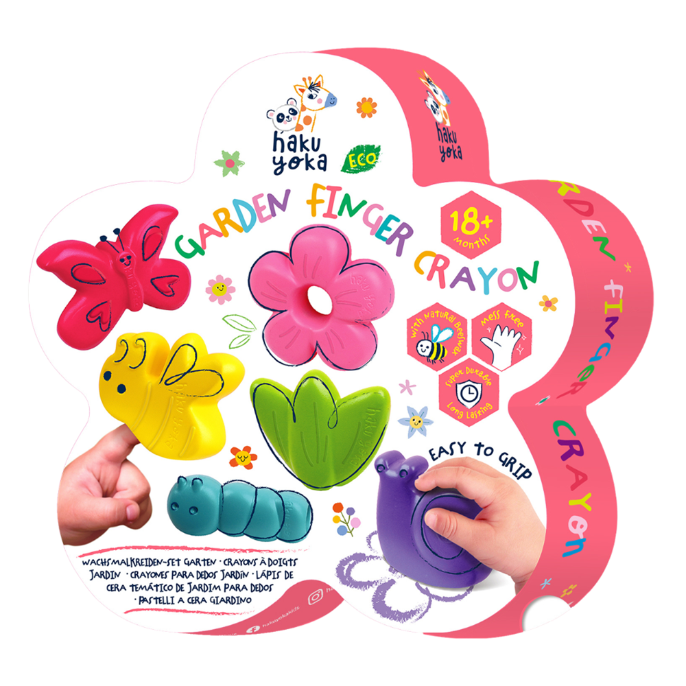 Haku Yoka - Shaped Crayons - Garden Finger Crayon