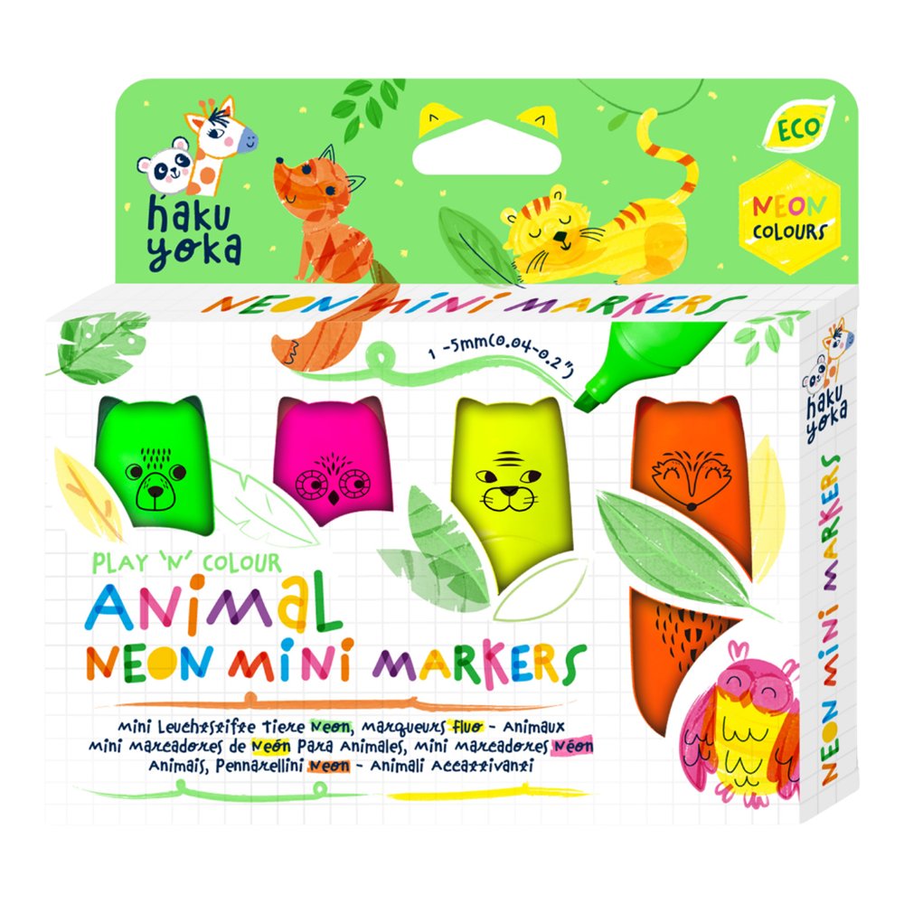 Haku Yoka - Mini Markers - Animal Neon