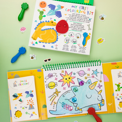 Haku Yoka - Art To Go - My First Colouring Kit - Dino Friends