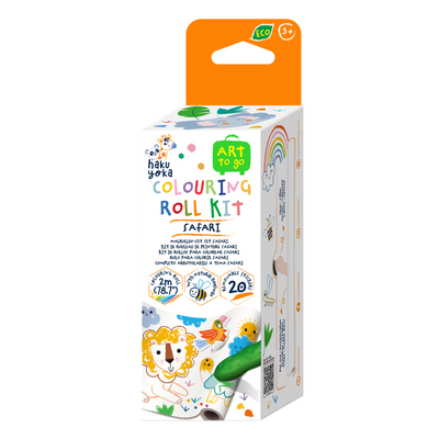 Haku Yoka - Mini Colouring Roll Kit - Safari