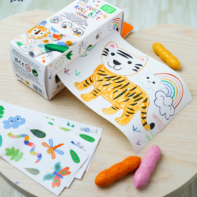 Haku Yoka - Mini Colouring Roll Kit - Safari