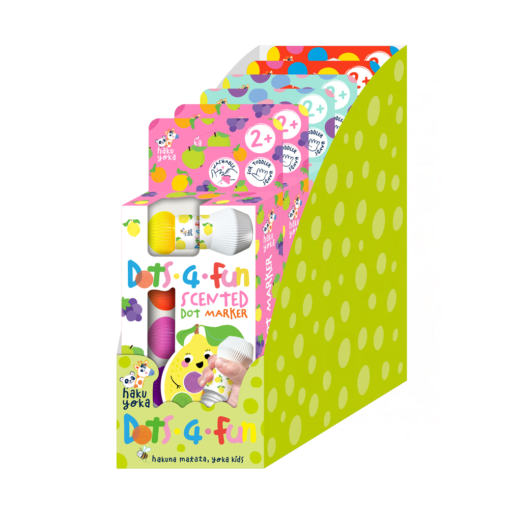 Haku Yoka - Dots 4 Fun - Dot Marker - Assorted 6 Unit Display