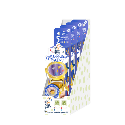 Haku Yoka - Spill Proof Paint - Metallic - 5 Unit Display