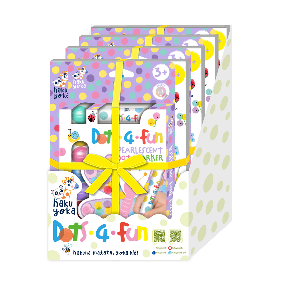 Haku Yoka - Dots 4 Fun - Gift Set - Pearlescent - 4 Unit Display