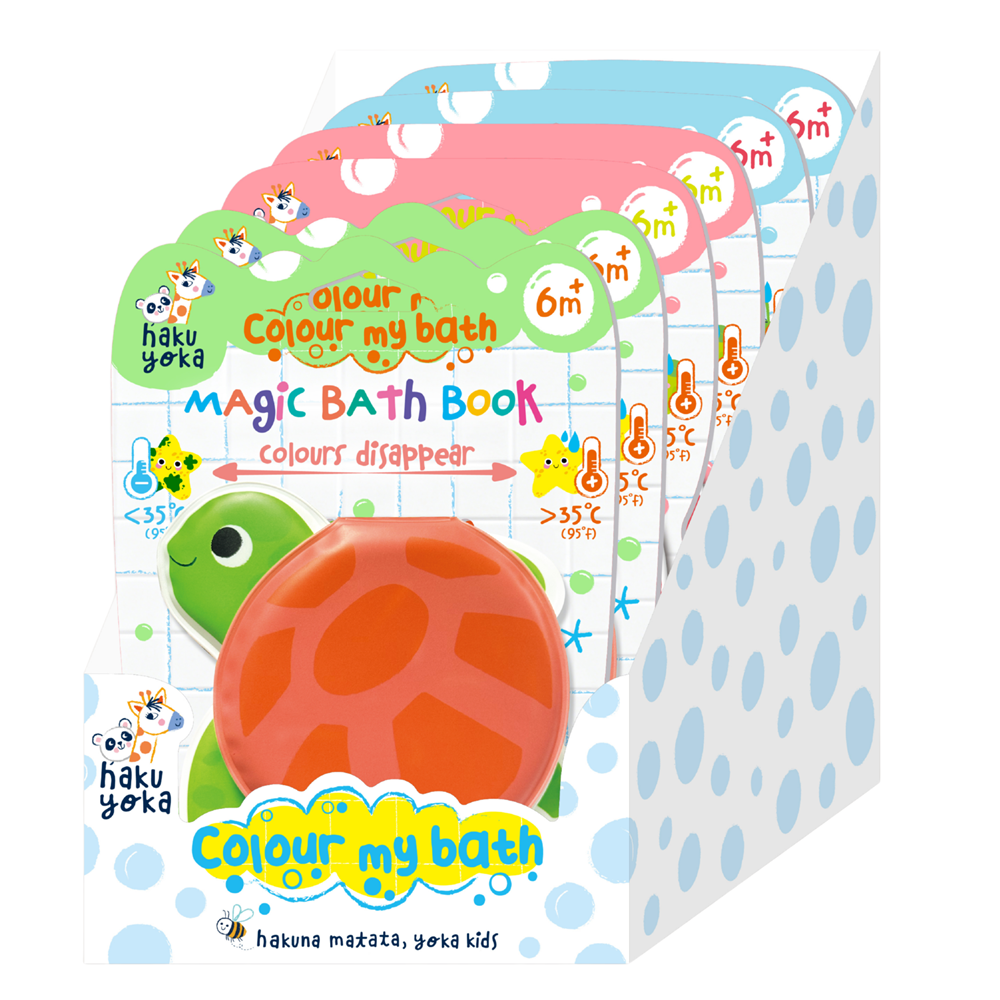 Haku Yoka - Colour My Bath - Magic Bath Book - Colours Disappear - 6 Unit Display