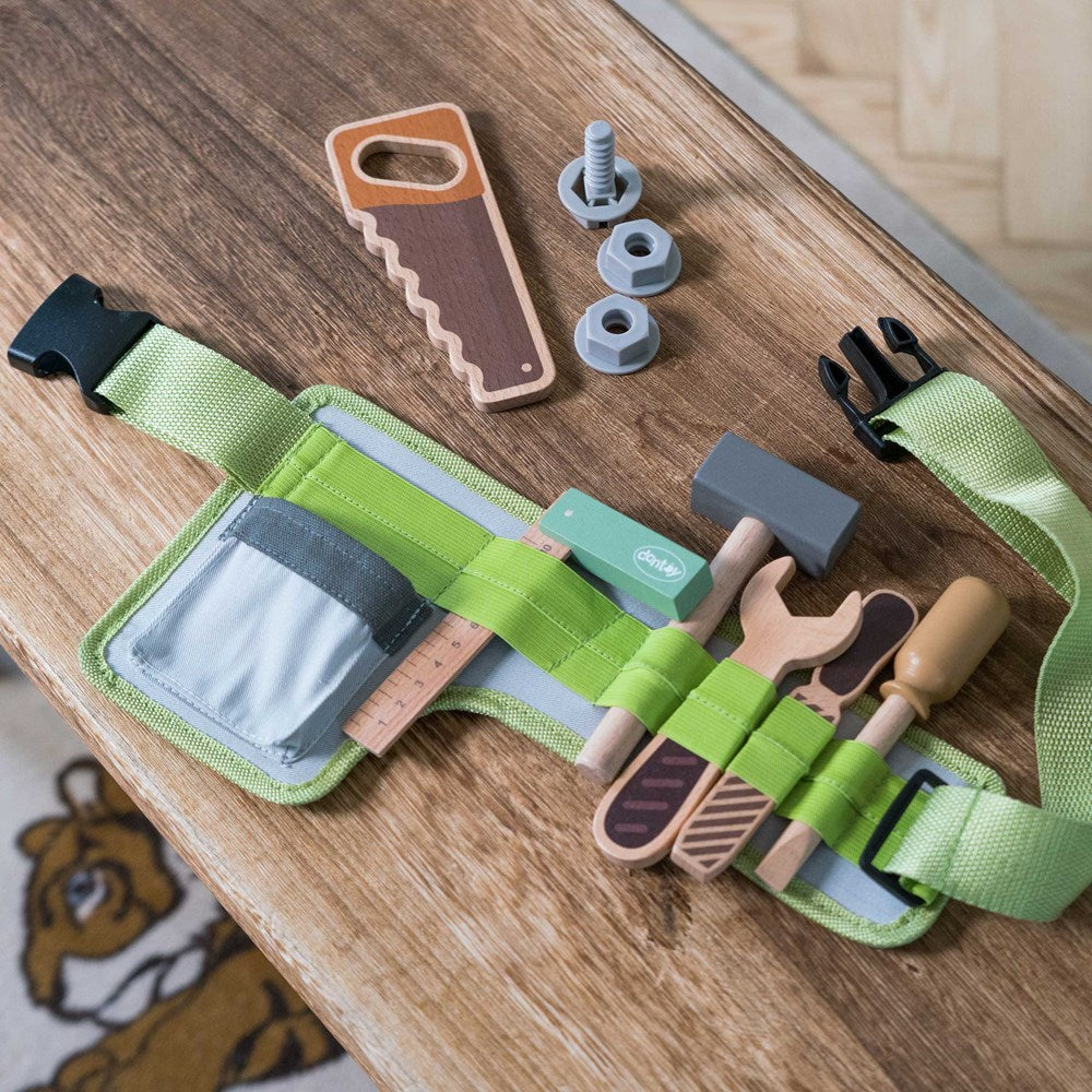 Dantoy Playful Wood Tool Belt 11 pcs - Main Image