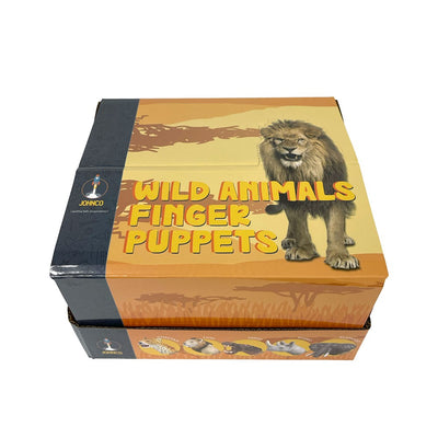 Johnco - Finger Puppet Display - Wild Animals - 50 pieces