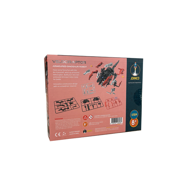 Johnco - Velociraptor - Armoured Dinosaur Robot - Small