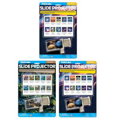4M - KidzLabs - Slide Projector Assortment - Space, Dino & Wildlife