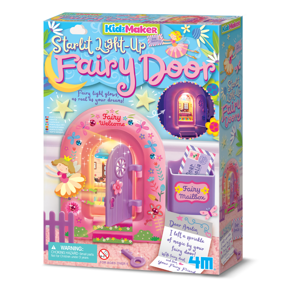 4M - KidzMaker - Starlit Light-Up Fairy Door