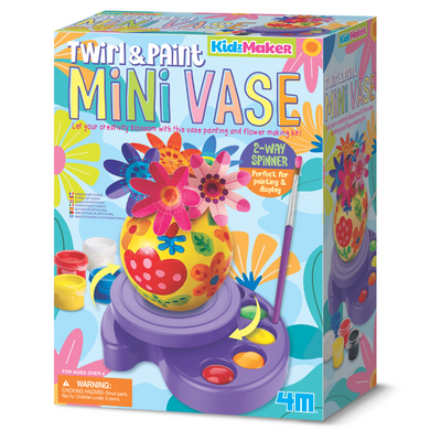 4M - KidzMaker - Twirl & Paint Mini Vase