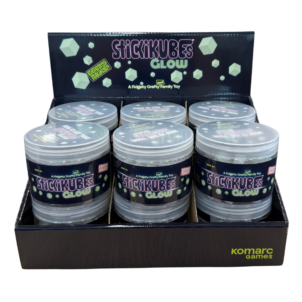 Stickikubes - Glow in the Dark Tub - 12 Piece Display