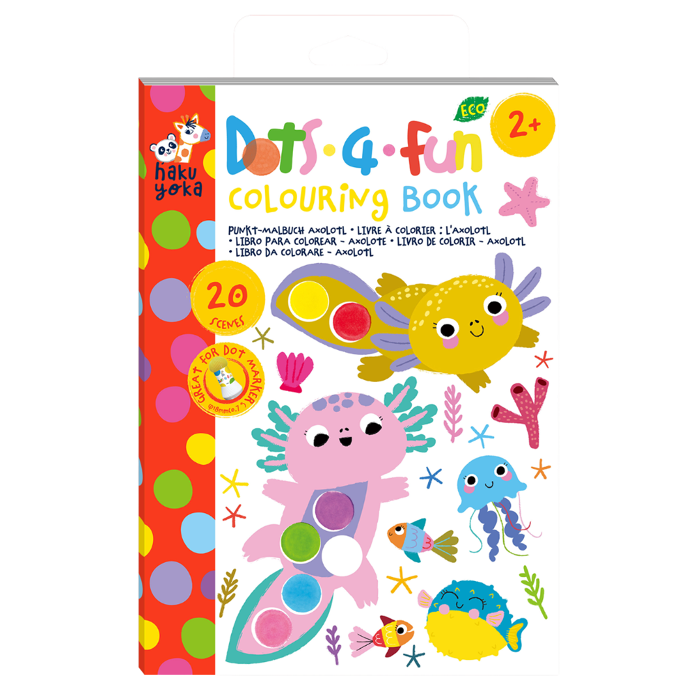 Haku Yoka - Dots 4 Fun - Colouring Book - Axolotl