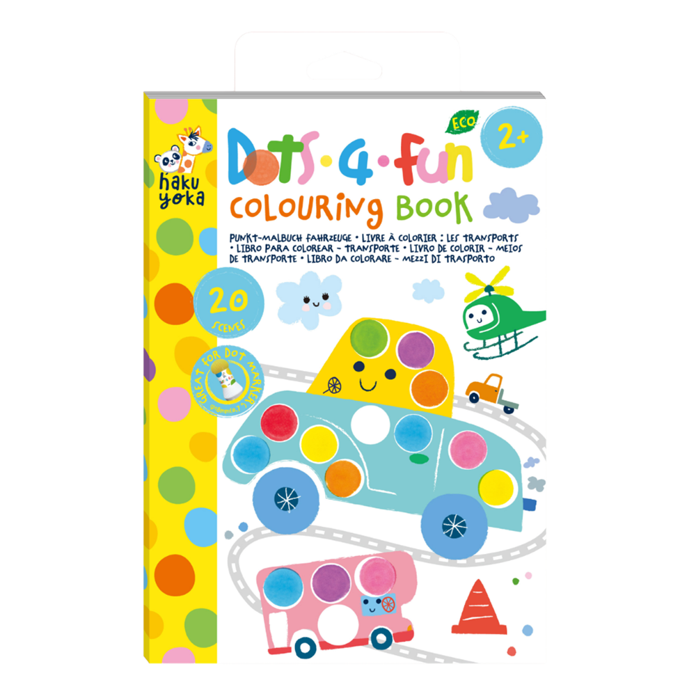 Haku Yoka - Dots 4 Fun - Colouring Book - Transportation