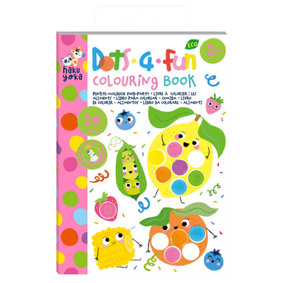 Haku Yoka - Dots 4 Fun - Colouring Book - Food Party