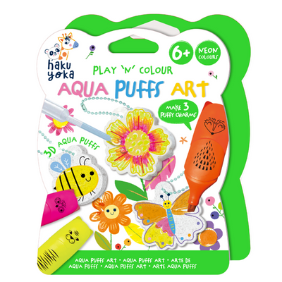 Haku Yoka - Play 'N' Colour - Garden Aqua Puffs Art
