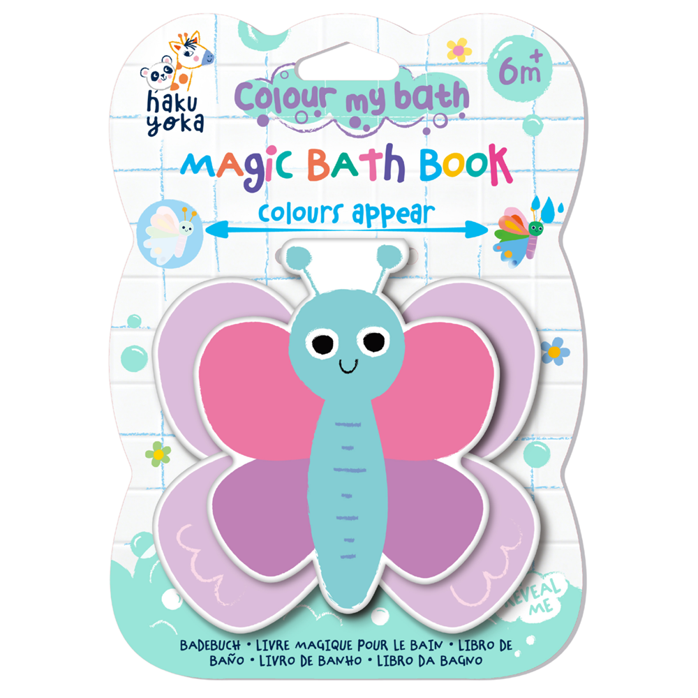 Haku Yoka - Colour My Bath - Magic Bath Book - Colours Appear - Butterfly
