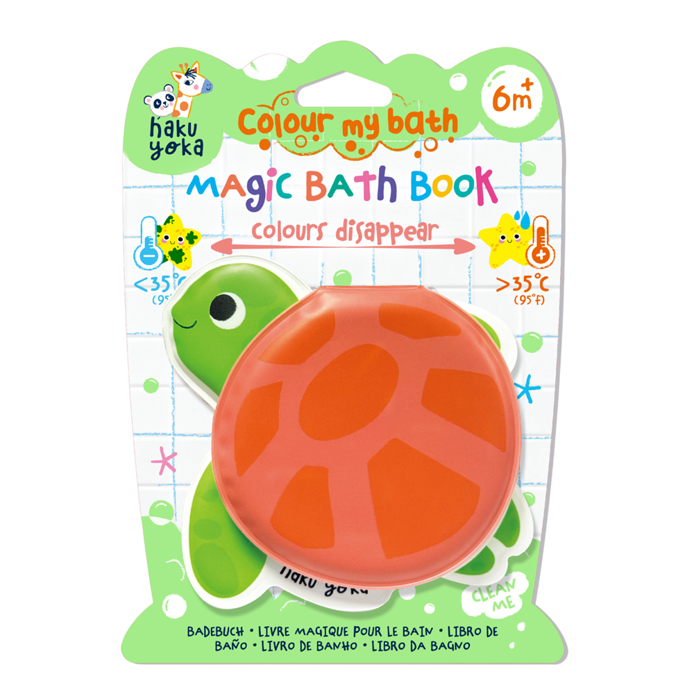 Haku Yoka - Colour My Bath - Magic Bath Book - Colours Disappear - Sea Turtle