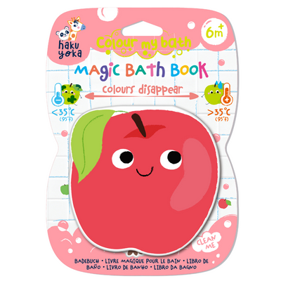Haku Yoka - Colour My Bath - Magic Bath Book - Colours Disappear - Apple