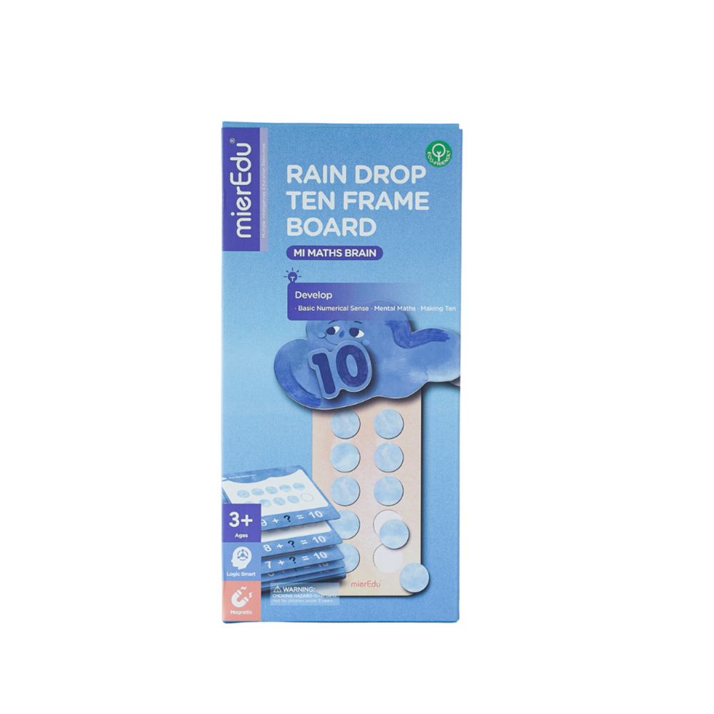 mierEdu - MI Maths Brain - Rain Drop Ten Frame Board