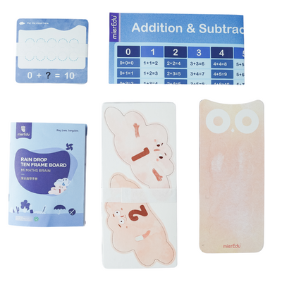 mierEdu - MI Maths Brain - Rain Drop Ten Frame Board