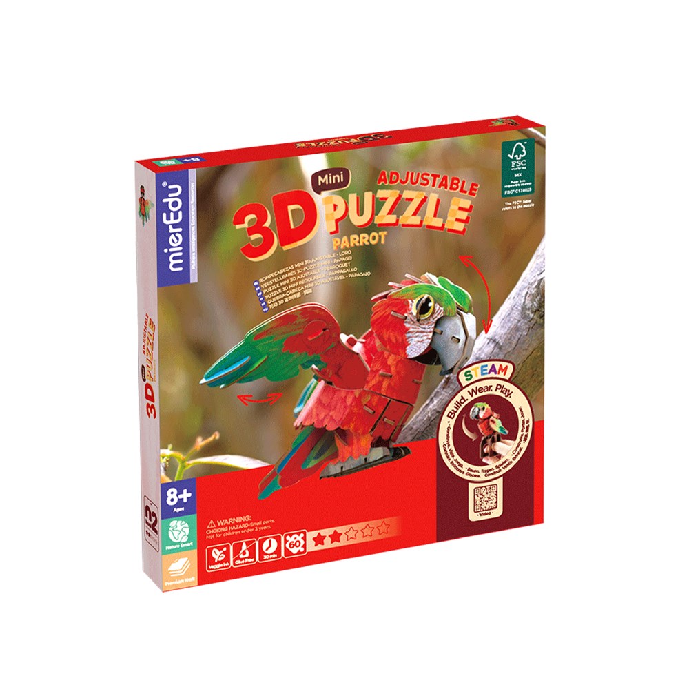 mierEdu - Adjustable 3D Puzzle - Parrot Mini