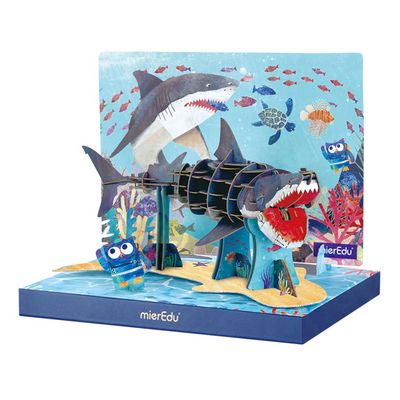 mierEdu - Eco 3D Puzzle - Great White Shark Deluxe
