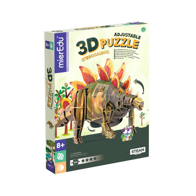 mierEdu - Adjustable 3D Puzzle - Stegosaurus Deluxe
