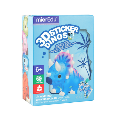 mierEdu - 3D Sticker - Dino - 6pcs Display