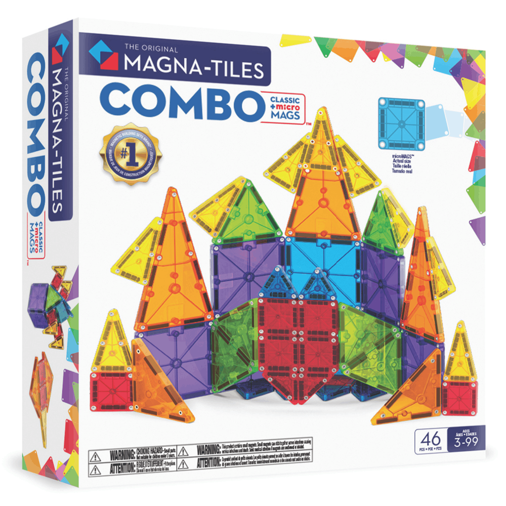 MAGNA-TILES - Combo + microMAGS - 46 Piece Set