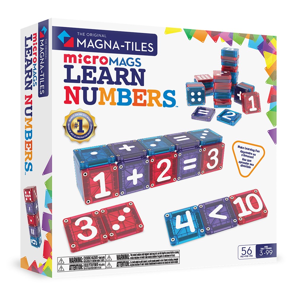 MAGNA-TILES - MicroMAGS - Learn Numbers