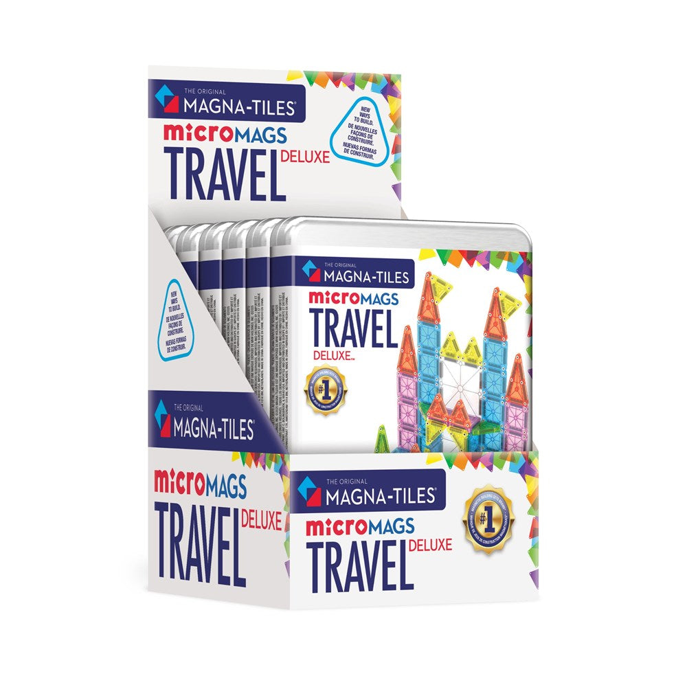 MAGNA-TILES - microMAGS Travel Set Deluxe - 55 Piece - 6 Unit Counter Display