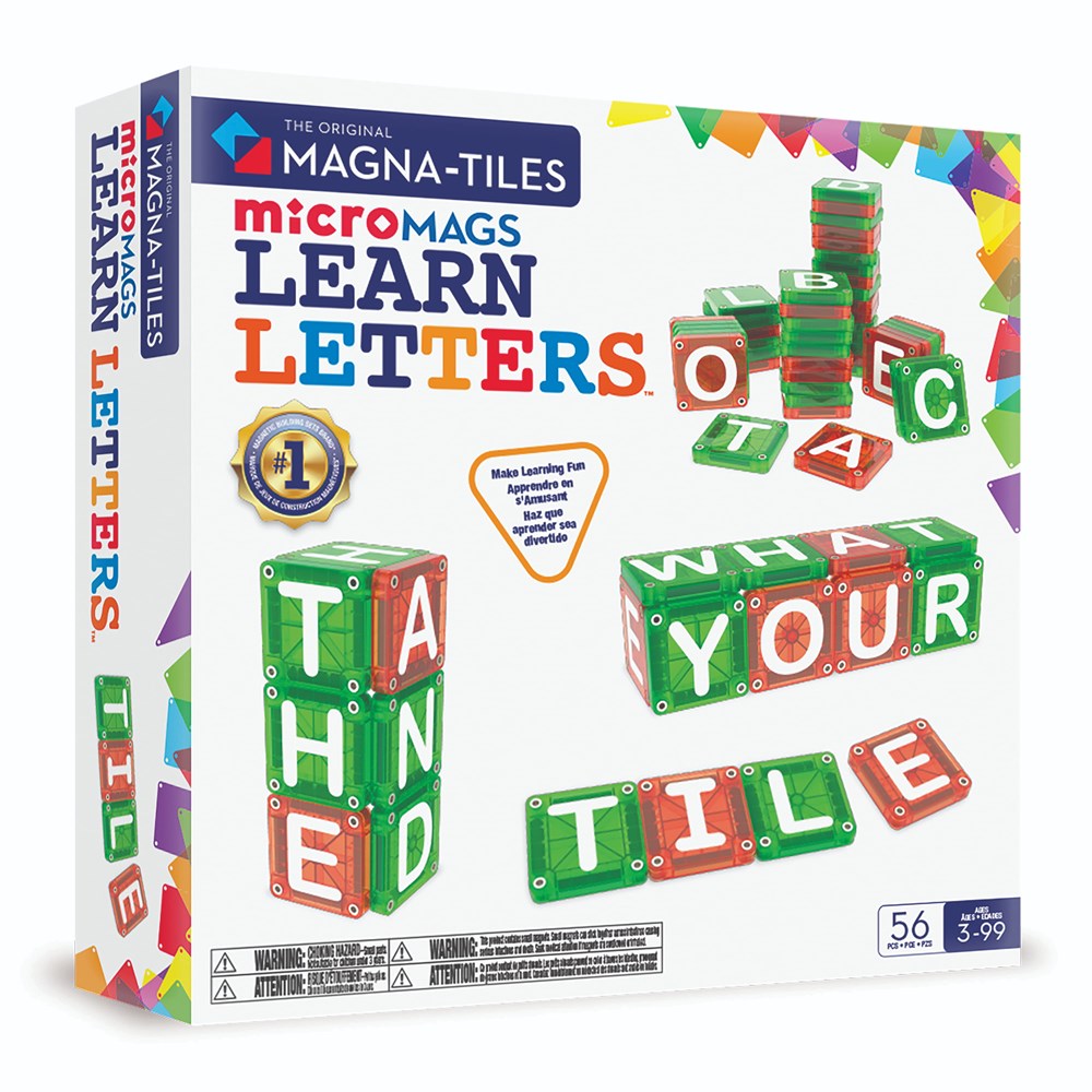 MAGNA-TILES - MicroMAGS - Learn Letters