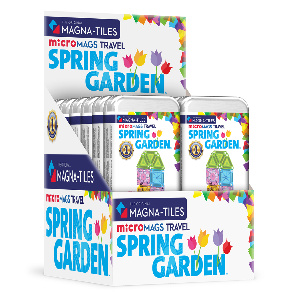 MAGNA-TILES - microMAGS Spring Garden Travel Set - 24 Piece Set - 12 Unit Counter Display