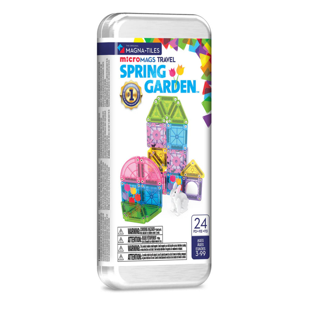 MAGNA-TILES - microMAGS - Spring Garden 24-Piece Travel Set