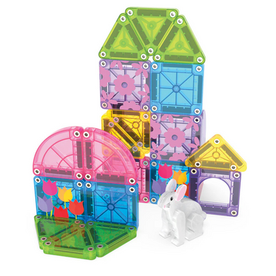 MAGNA-TILES - microMAGS - Spring Garden 24-Piece Travel Set