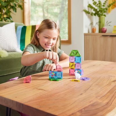 MAGNA-TILES - microMAGS - Spring Garden 24-Piece Travel Set